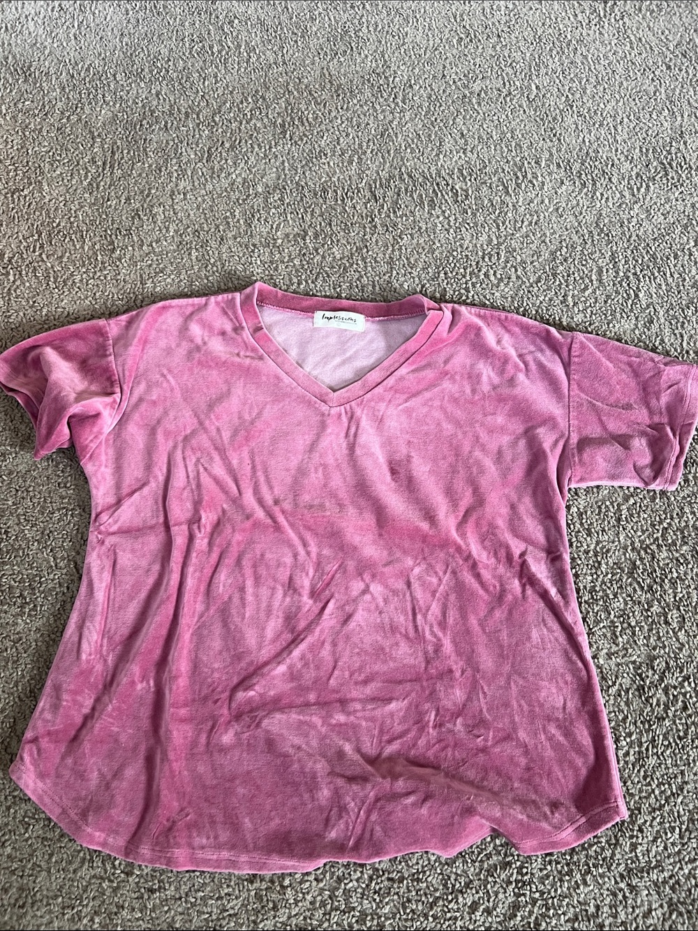 Impressions Rose Pink V-Neck Tee